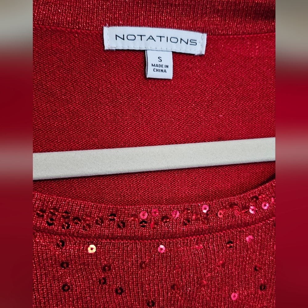 Notations Sequined Sparkle Top - Picture 8 of 9